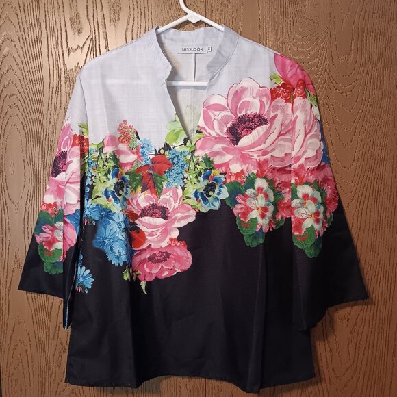 Misslook Floral Blouse Size M - Picture 1 of 3
